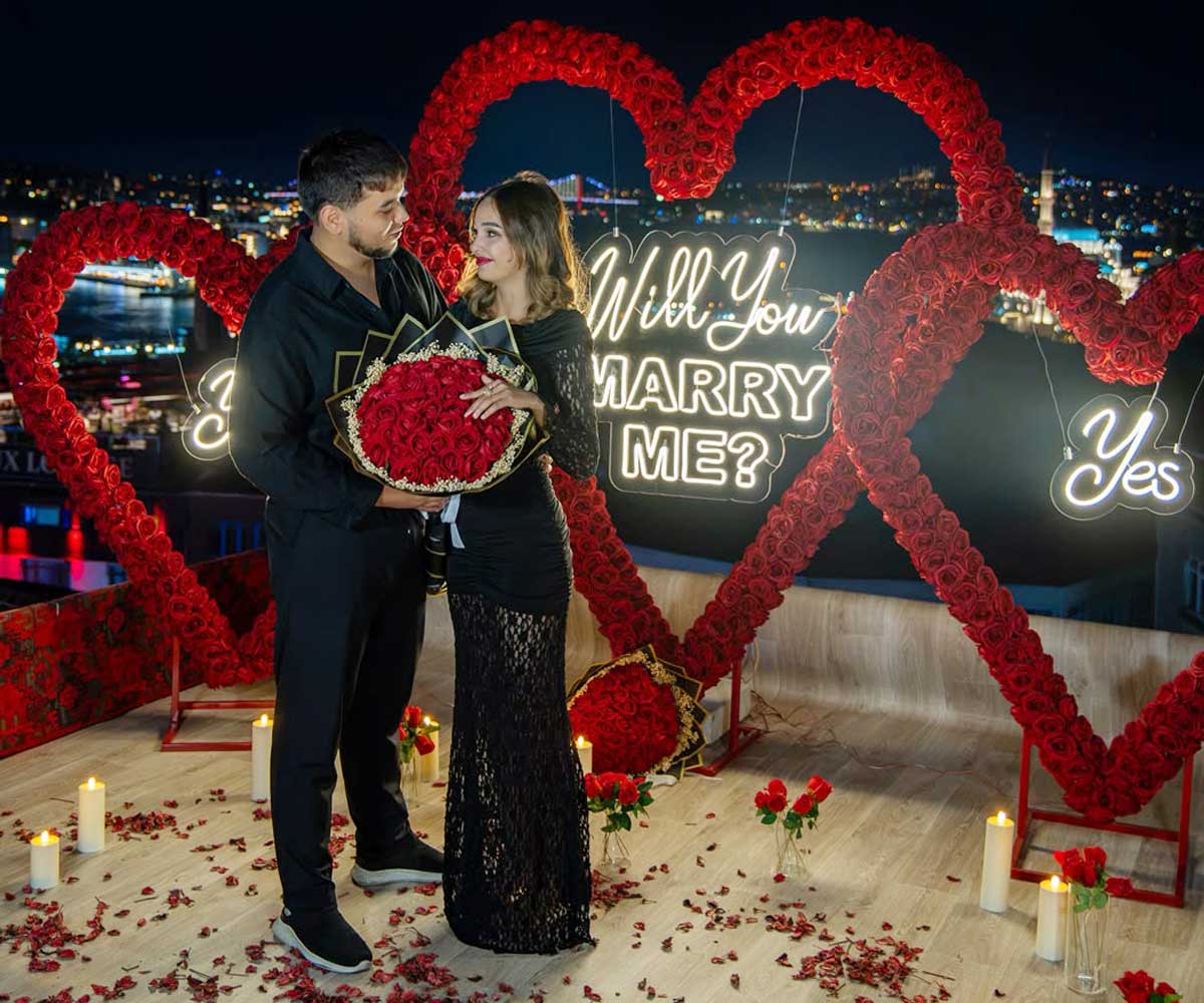 proposal in rooftop